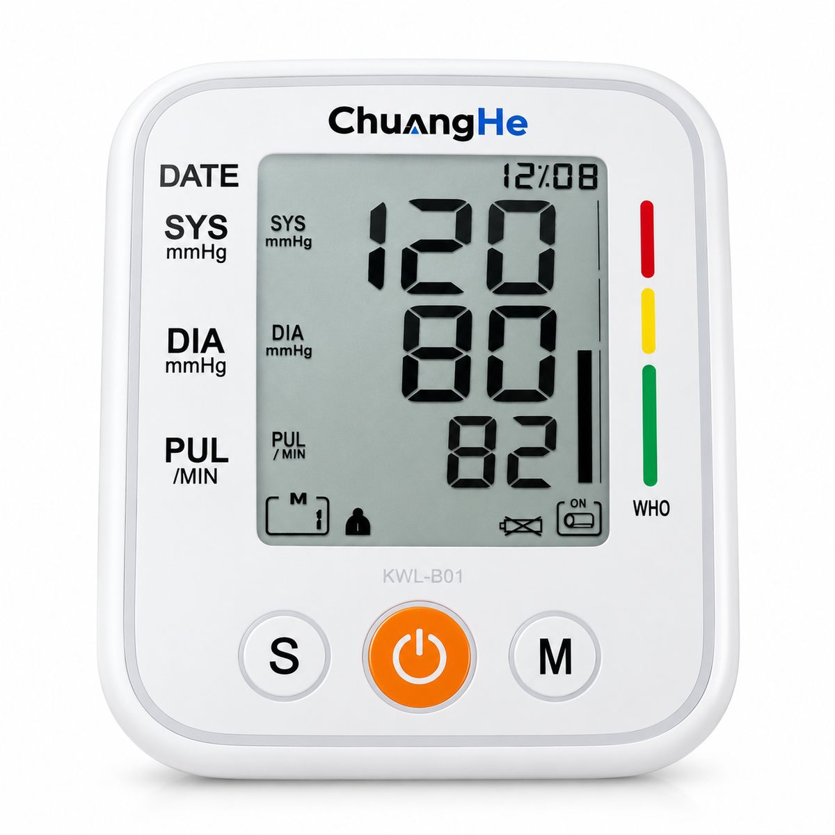 ChuangHe Arm Type Electronic Blood Pressure Monitor Irregular Heartbeat Detection
