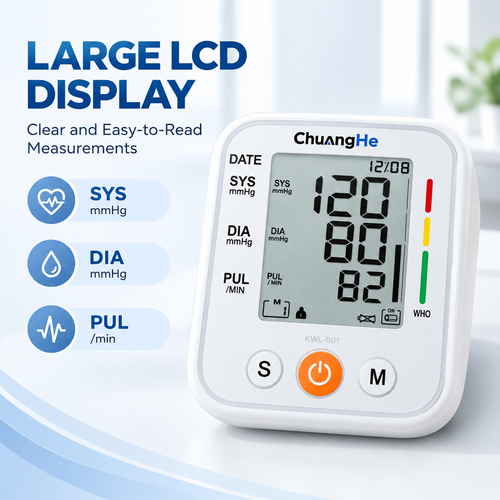 ChuangHe Arm Type Electronic Blood Pressure Monitor Irregular Heartbeat Detection